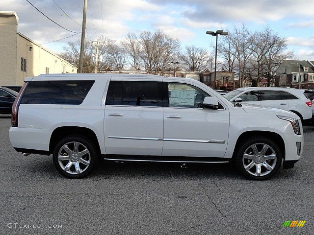 Crystal White Tricoat 2017 Cadillac Escalade ESV Luxury 4WD Exterior Photo #118789669
