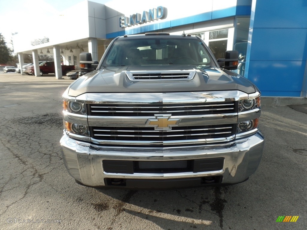 2017 Silverado 3500HD Work Truck Crew Cab Dual Rear Wheel 4x4 - Pepperdust Metallic / Dark Ash/Jet Black photo #2