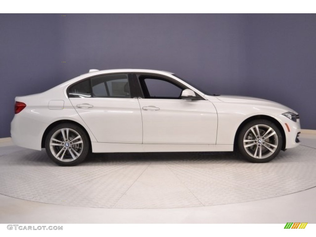 2017 3 Series 330i Sedan - Mineral White Metallic / Black photo #8