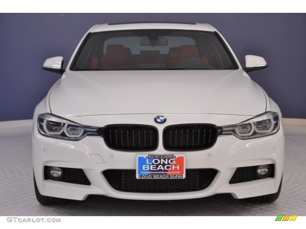 2017 3 Series 340i Sedan - Alpine White / Coral Red photo #2