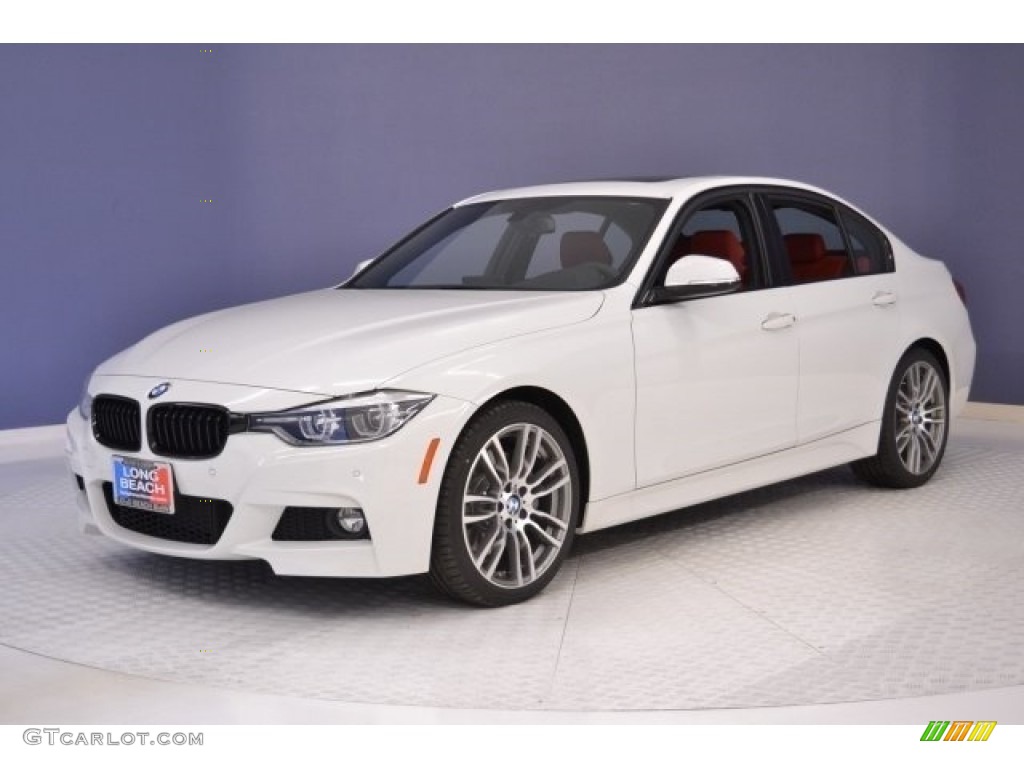 2017 3 Series 340i Sedan - Alpine White / Coral Red photo #3