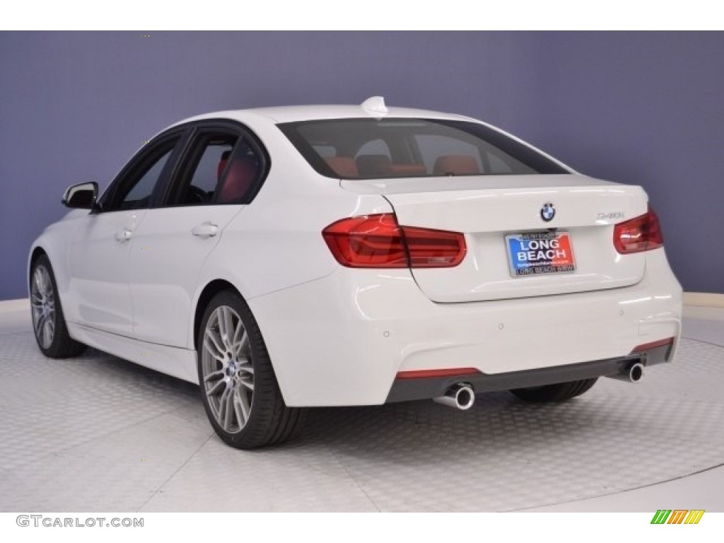 2017 3 Series 340i Sedan - Alpine White / Coral Red photo #5