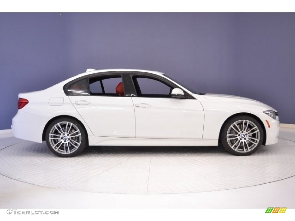 2017 3 Series 340i Sedan - Alpine White / Coral Red photo #8