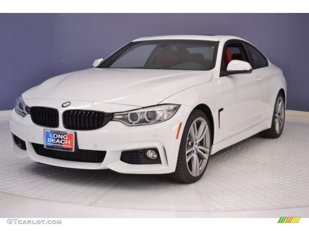 2017 4 Series 440i Coupe - Alpine White / Coral Red photo #3