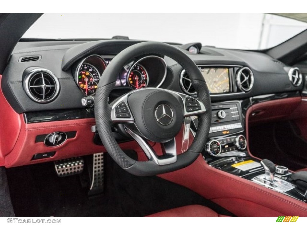 2017 Mercedes-Benz SL 550 Roadster Bengal Red/Black Dashboard Photo #118798571