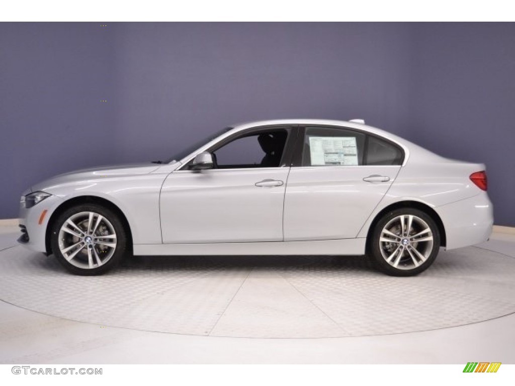 2017 3 Series 330i Sedan - Glacier Silver Metallic / Black photo #4