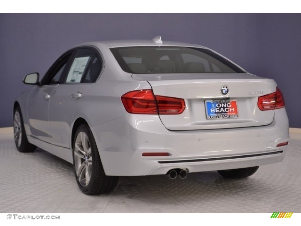2017 3 Series 330i Sedan - Glacier Silver Metallic / Black photo #5