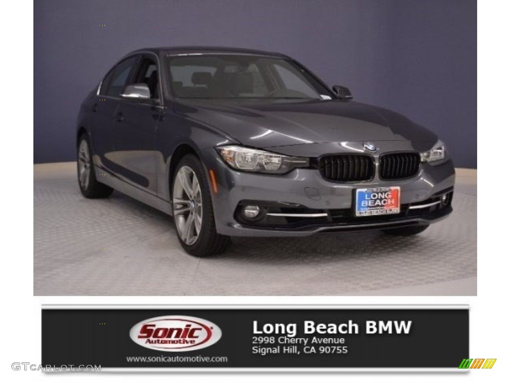 2017 3 Series 330i Sedan - Mineral Grey Metallic / Black photo #1