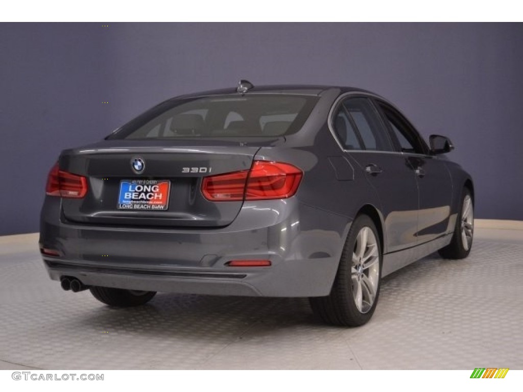 2017 3 Series 330i Sedan - Mineral Grey Metallic / Black photo #7
