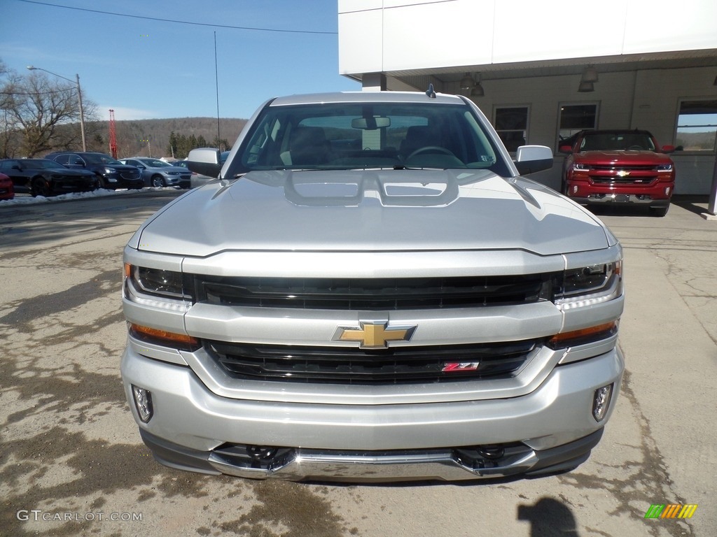 2017 Silverado 1500 LT Double Cab 4x4 - Silver Ice Metallic / Dark Ash/Jet Black photo #2