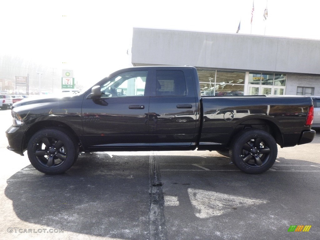 2017 1500 Express Quad Cab 4x4 - Brilliant Black Crystal Pearl / Black/Diesel Gray photo #2