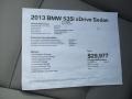 2013 Space Gray Metallic BMW 5 Series 535i xDrive Sedan  photo #10