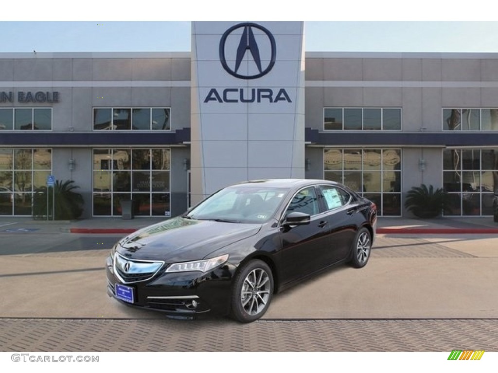 2017 TLX V6 Advance Sedan - Crystal Black Pearl / Espresso photo #3
