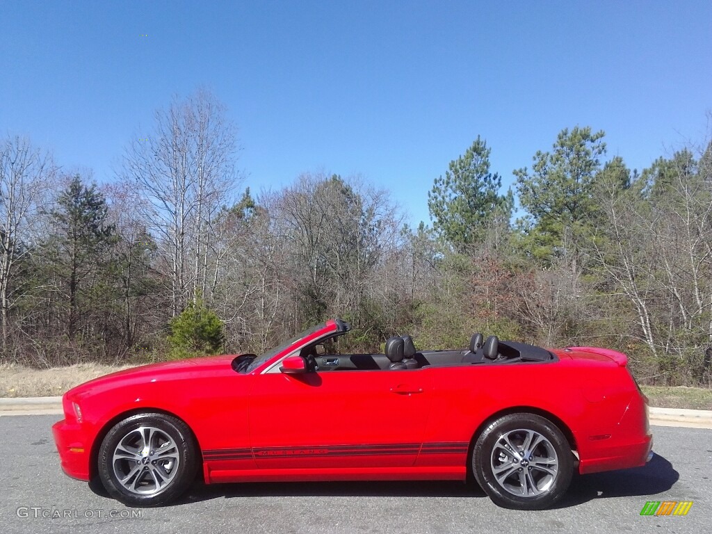 2014 Mustang V6 Convertible - Race Red / Charcoal Black photo #6