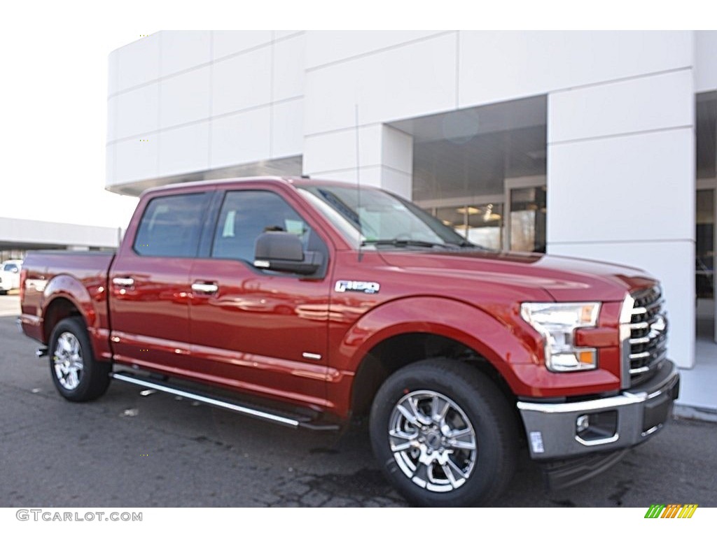 2017 F150 XLT SuperCrew - Ruby Red / Earth Gray photo #1