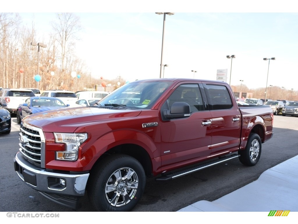 2017 F150 XLT SuperCrew - Ruby Red / Earth Gray photo #3
