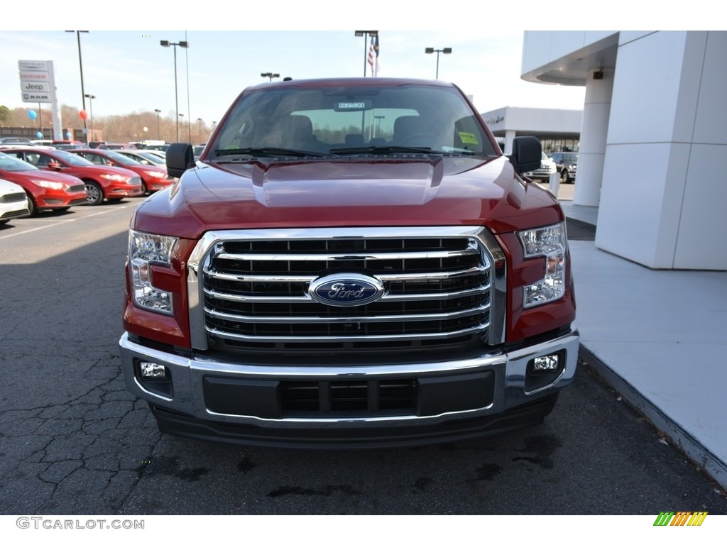 2017 F150 XLT SuperCrew - Ruby Red / Earth Gray photo #4