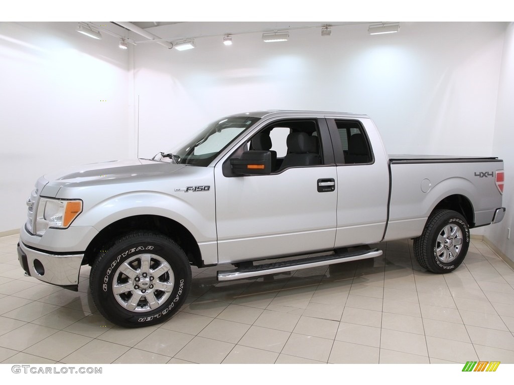 2014 F150 XLT SuperCab 4x4 - Ingot Silver / Steel Grey photo #3