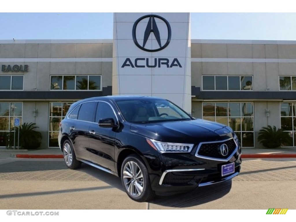 2017 MDX Technology - Crystal Black Pearl / Parchment photo #1