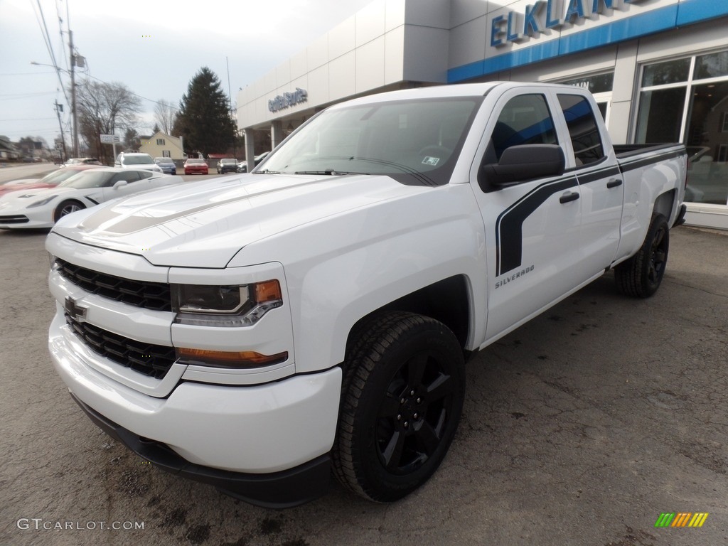 2017 Silverado 1500 Custom Double Cab 4x4 - Summit White / Dark Ash/Jet Black photo #3