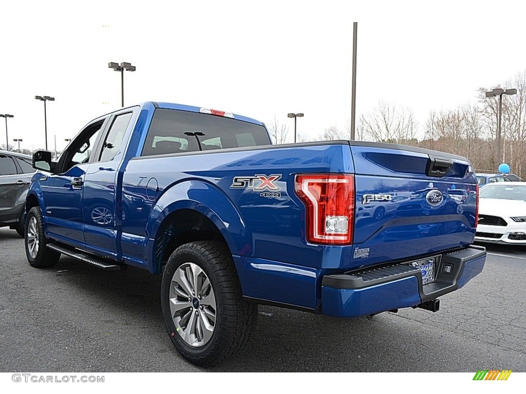 2017 F150 XLT SuperCab 4x4 - Lightning Blue / Black photo #20