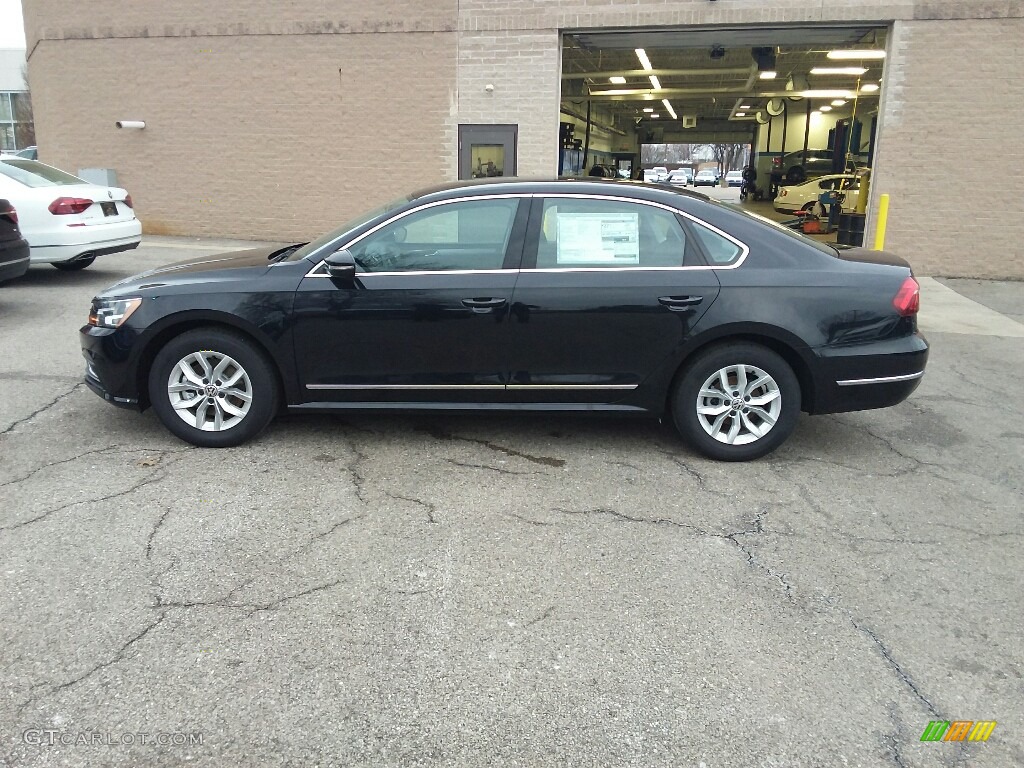 Deep Black Pearl 2017 Volkswagen Passat S Sedan Exterior Photo #118829329