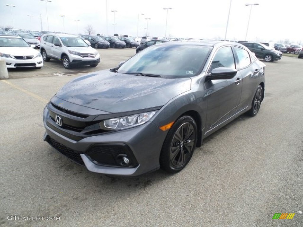 Polished Metal Metallic 2017 Honda Civic EX Hatchback Exterior Photo #118829443