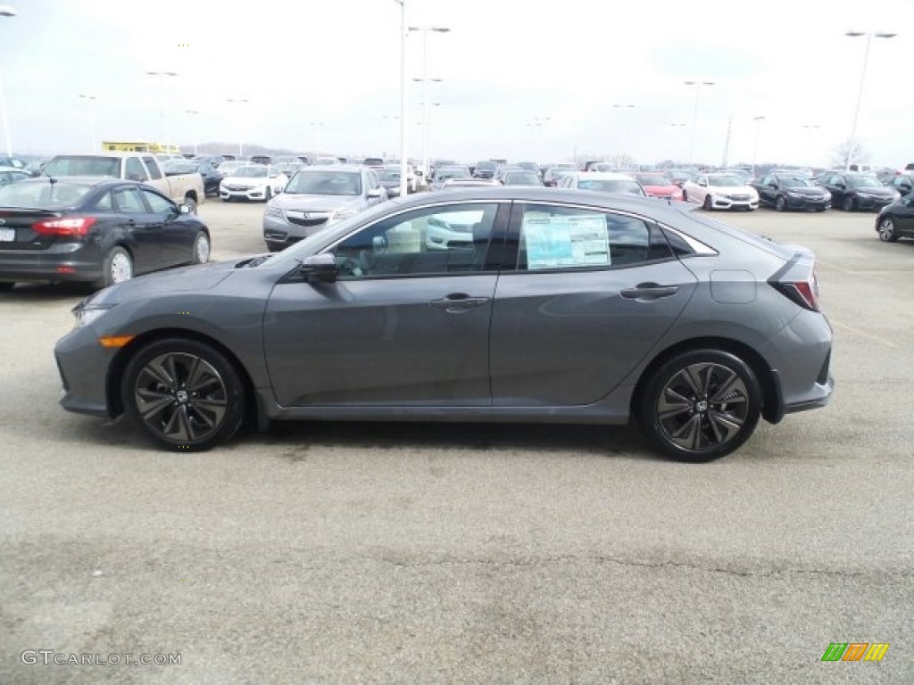 Polished Metal Metallic 2017 Honda Civic EX Hatchback Exterior Photo #118829458