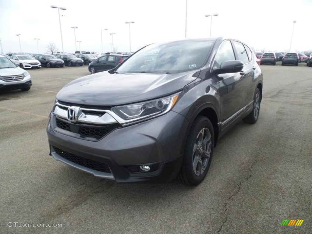 2017 CR-V EX-L AWD - Modern Steel Metallic / Gray photo #4