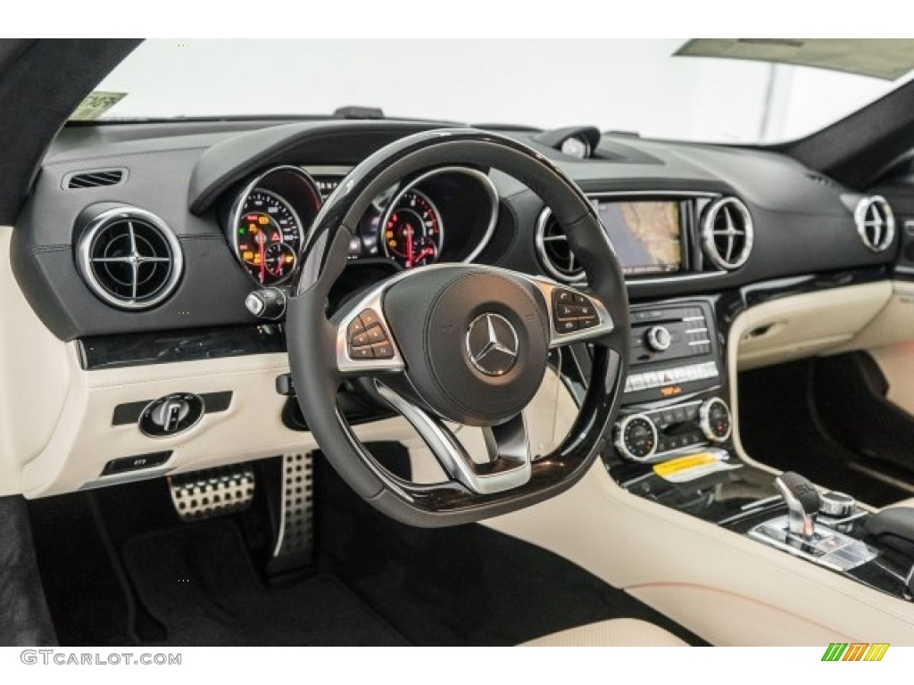 2017 Mercedes-Benz SL 450 Roadster Porcelain/Black Dashboard Photo #118830688