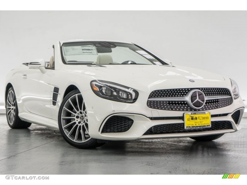designo Diamond White Metallic 2017 Mercedes-Benz SL 450 Roadster Exterior Photo #118830844
