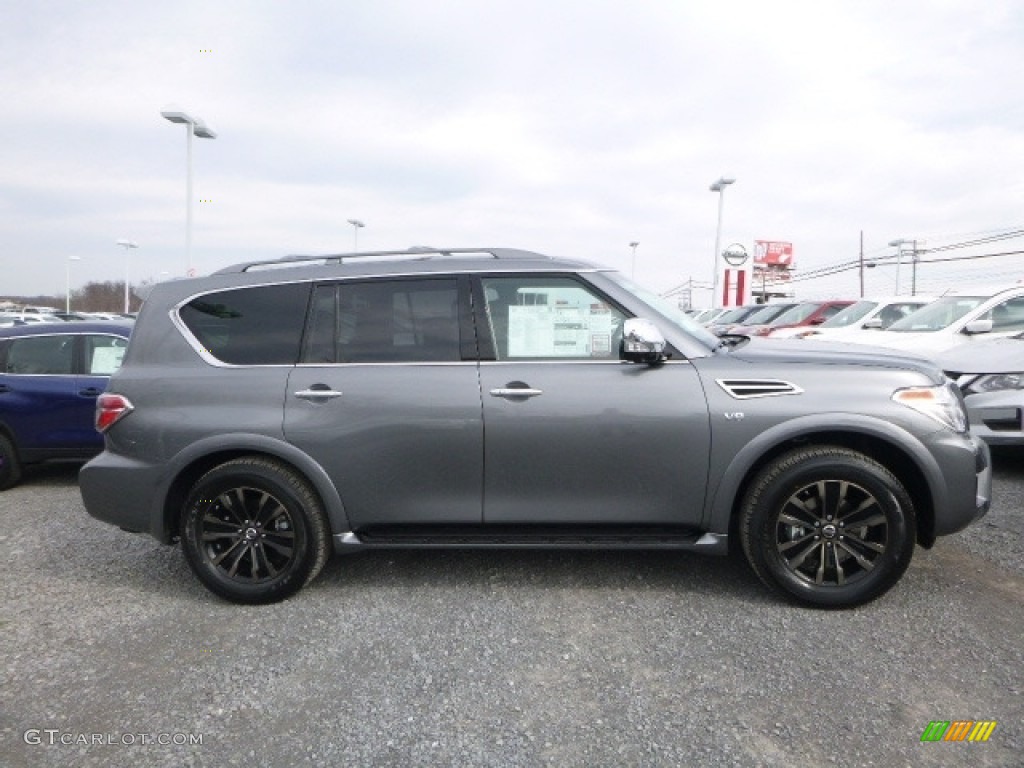 Gun Metallic 2017 Nissan Armada Platinum 4x4 Exterior Photo #118832944