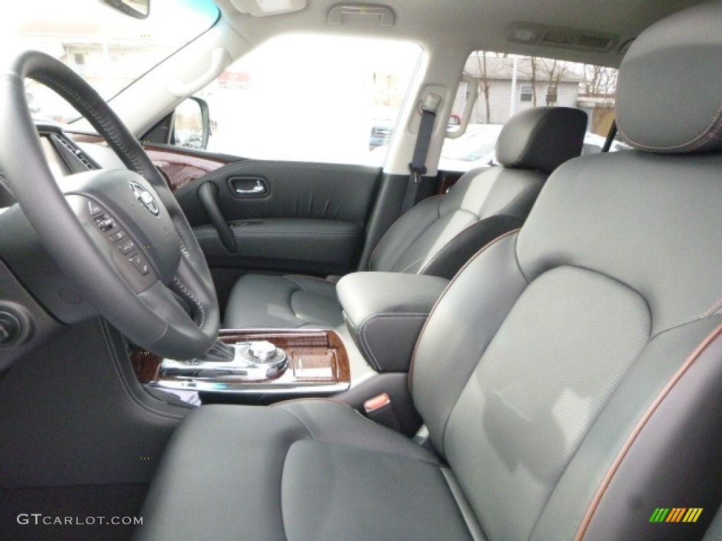 Charcoal Interior 2017 Nissan Armada Platinum 4x4 Photo #118833154
