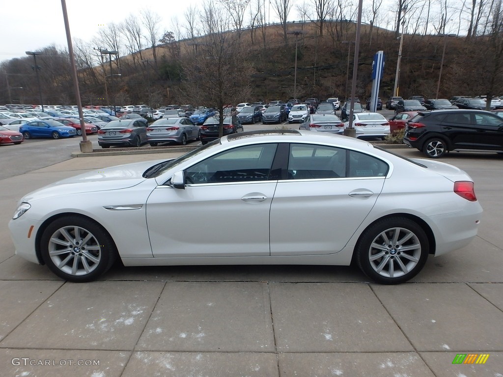 2016 6 Series 640i xDrive Gran Coupe - Mineral White Metallic / Black photo #5