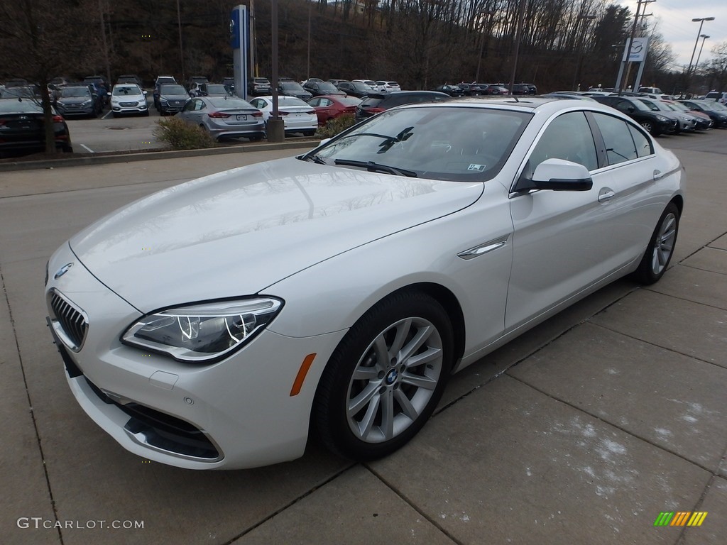 2016 6 Series 640i xDrive Gran Coupe - Mineral White Metallic / Black photo #6