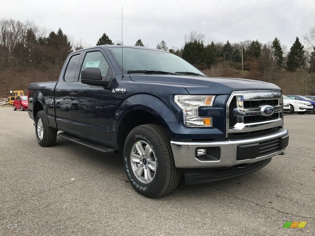 2017 F150 XLT SuperCab 4x4 - Blue Jeans / Earth Gray photo #3
