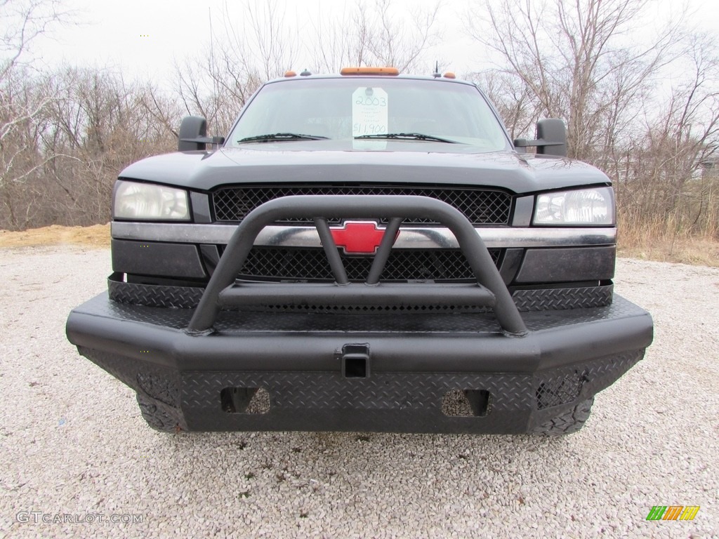 2003 Silverado 3500 LT Crew Cab 4x4 Dually - Black / Tan photo #3