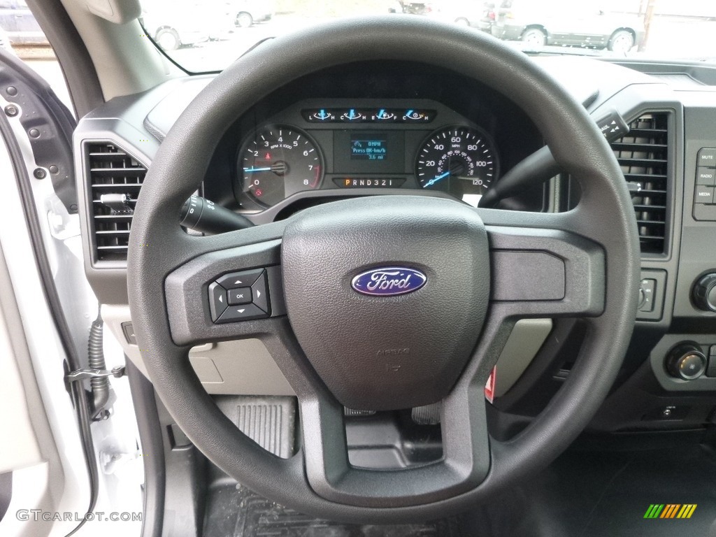 2017 Ford F150 XL Regular Cab 4x4 Earth Gray Steering Wheel Photo #118838137