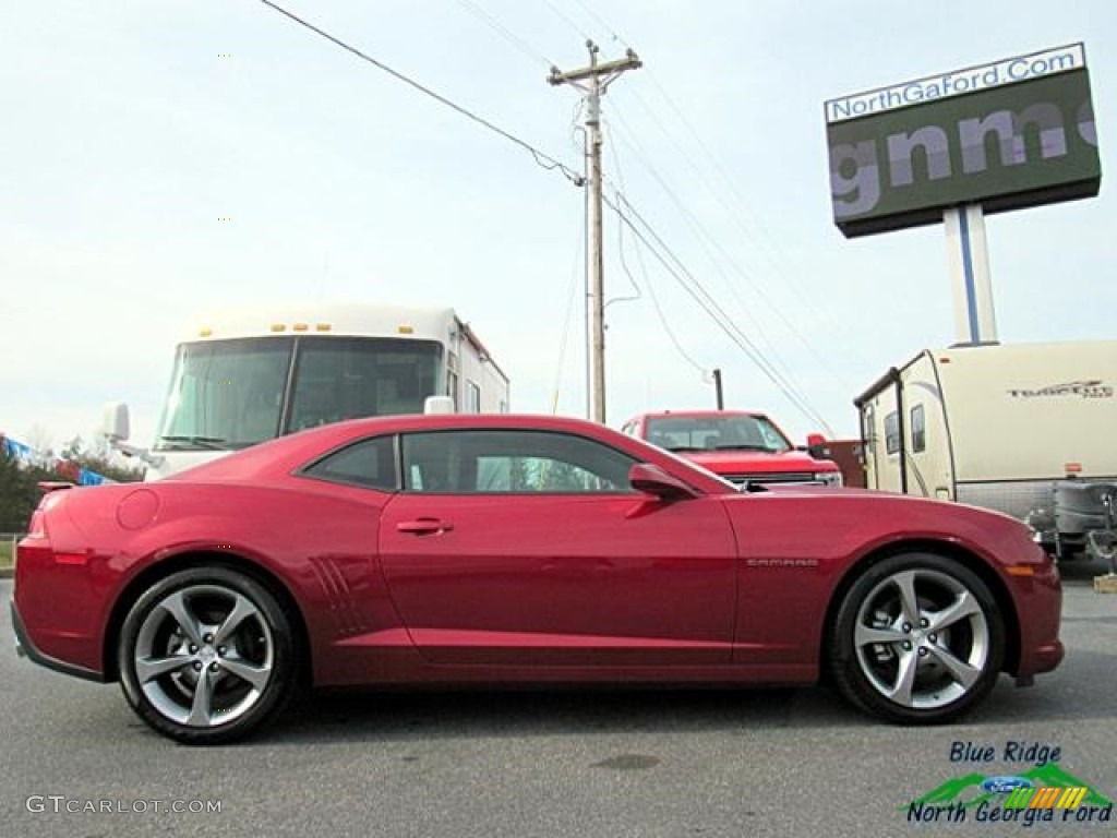 2014 Camaro LT Coupe - Crystal Red Tintcoat / Beige photo #6