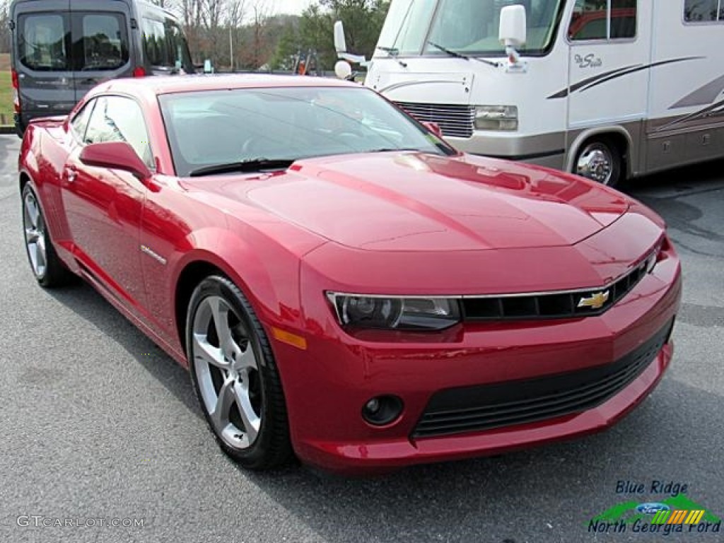 2014 Camaro LT Coupe - Crystal Red Tintcoat / Beige photo #7