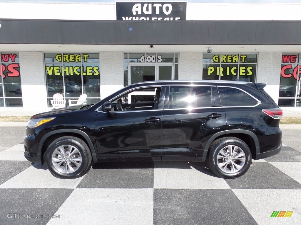 2015 Highlander XLE - Attitude Black Metallic / Ash photo #1