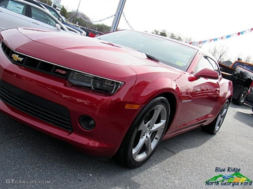 2014 Camaro LT Coupe - Crystal Red Tintcoat / Beige photo #34