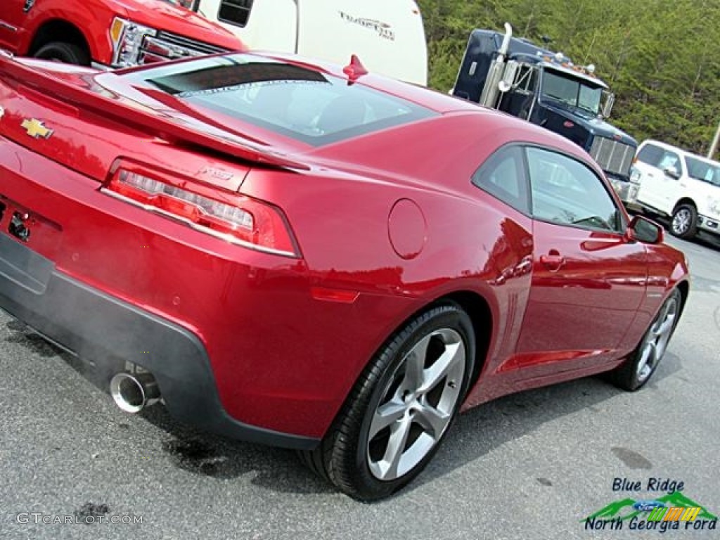 2014 Camaro LT Coupe - Crystal Red Tintcoat / Beige photo #36