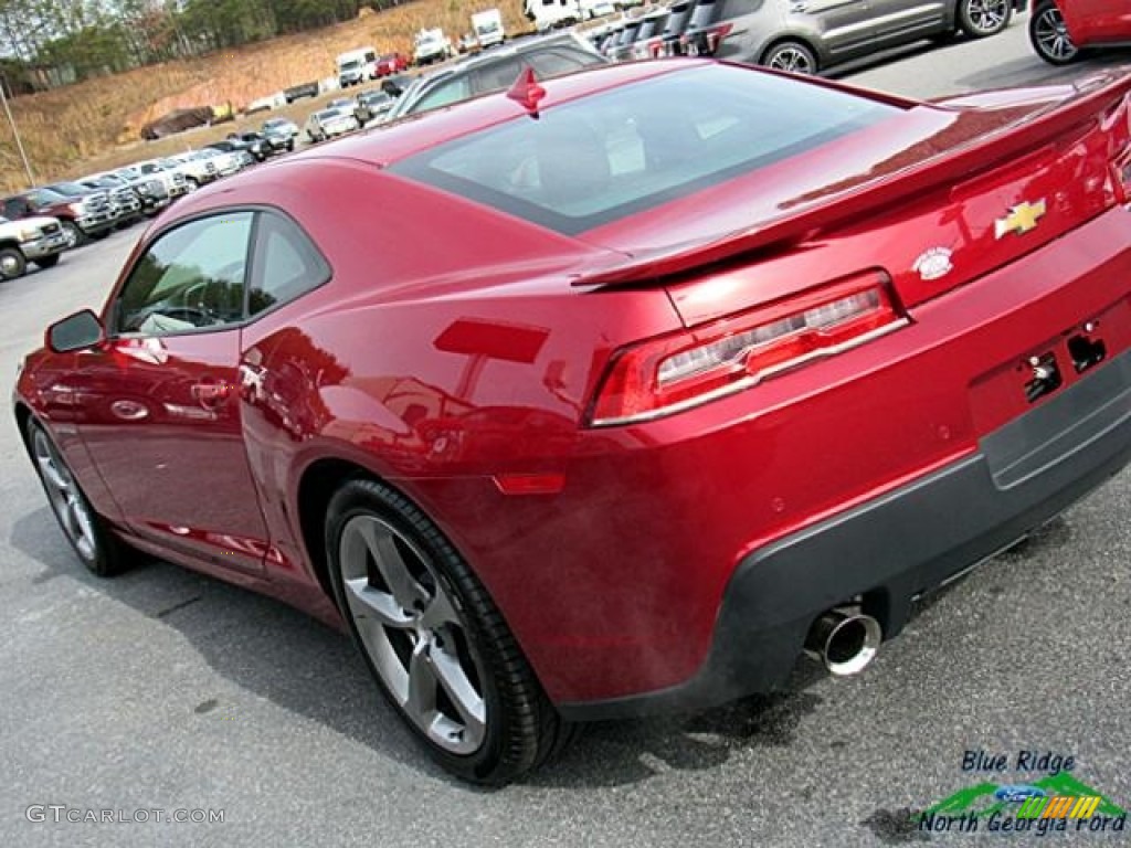 2014 Camaro LT Coupe - Crystal Red Tintcoat / Beige photo #37