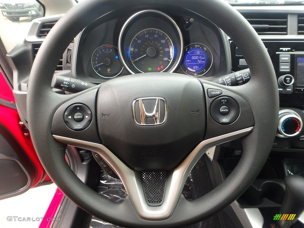 2017 Honda Fit LX Black Steering Wheel Photo #118842181