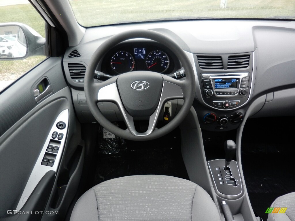 2017 Hyundai Accent SE Sedan Gray Dashboard Photo #118843207