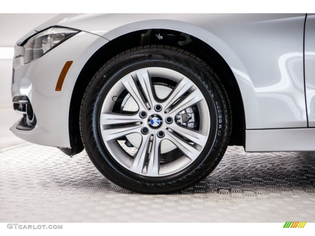 2017 3 Series 330i Sedan - Glacier Silver Metallic / Black photo #9
