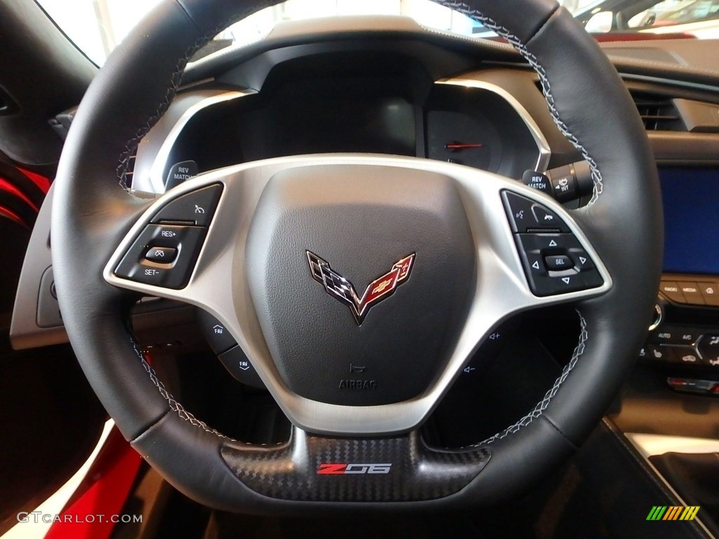 2017 Chevrolet Corvette Z06 Coupe Jet Black Steering Wheel Photo #118845589