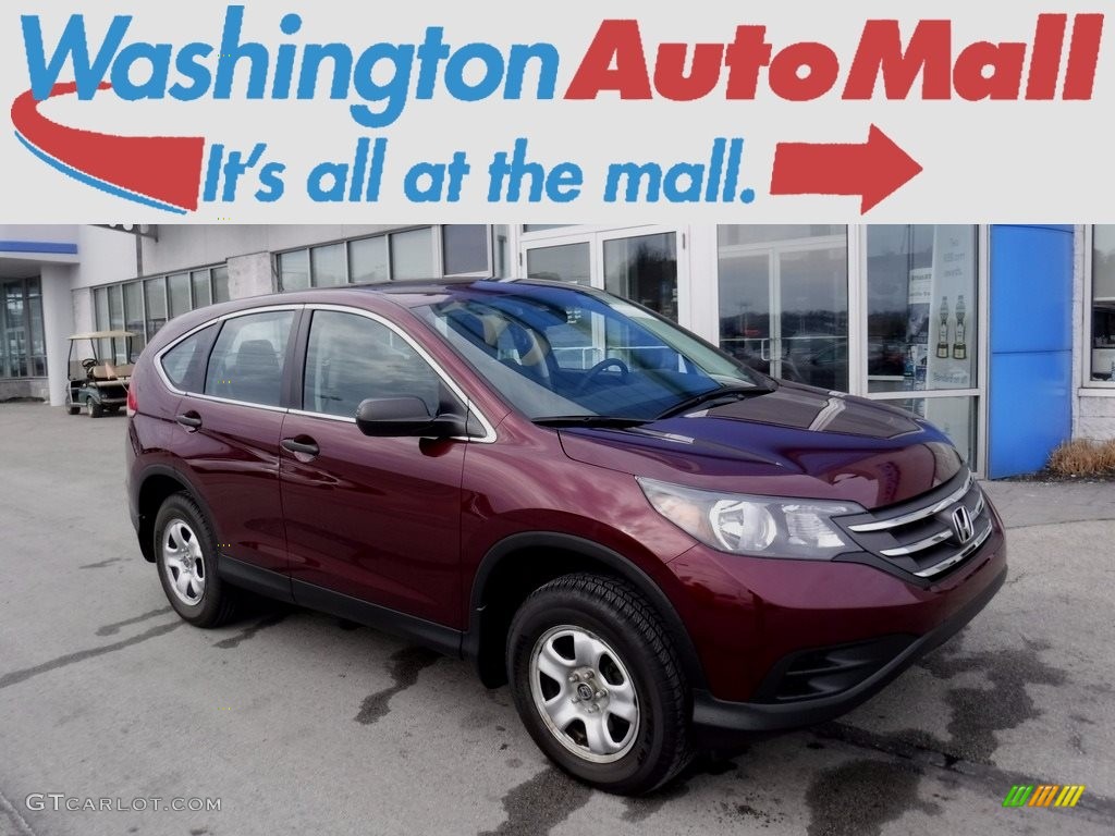 2014 CR-V LX AWD - Basque Red Pearl II / Gray photo #1