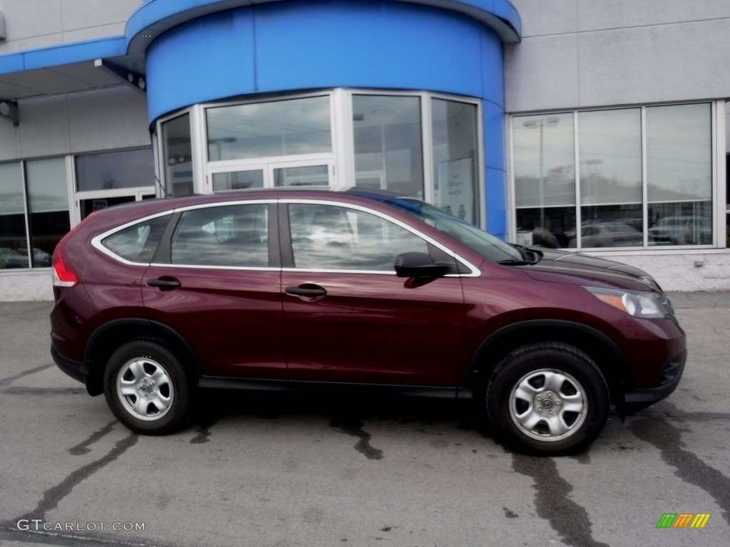 2014 CR-V LX AWD - Basque Red Pearl II / Gray photo #2